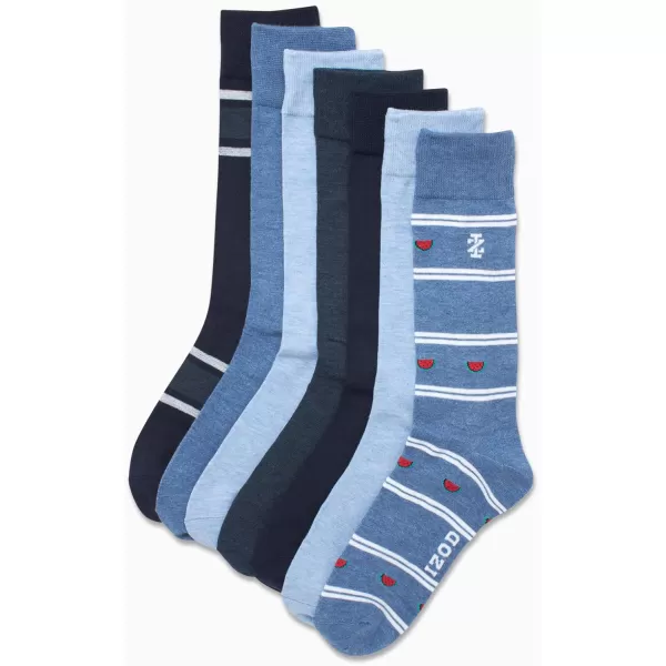 IZOD Men's Dress Socks - Lightweight Mid-Calf Crew Dress Socks 