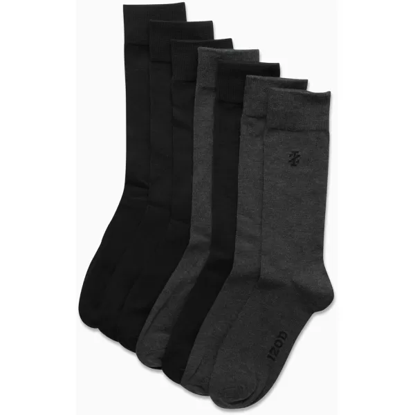 IZOD Men's Dress Socks - Lightweight Mid-Calf Crew Dress Socks 