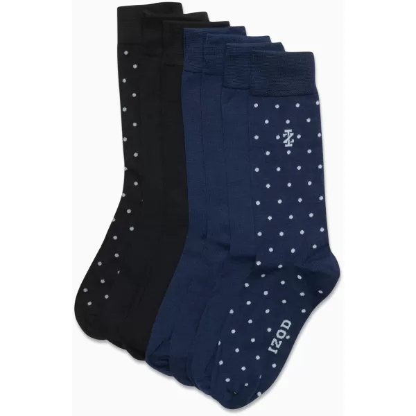 IZOD Men's Dress Socks - Lightweight Mid-Calf Crew Dress Socks 