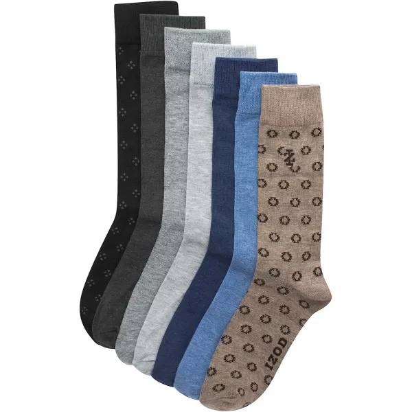 IZOD Men's Dress Socks - Lightweight Mid-Calf Crew Dress Socks 