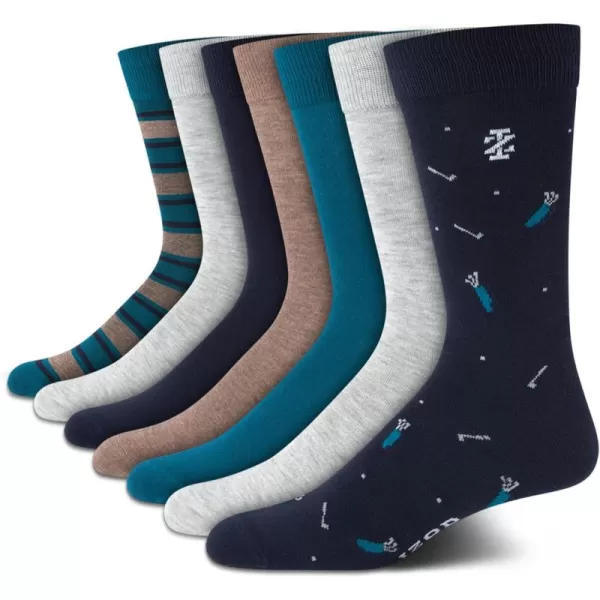 IZOD Men's Dress Socks - Lightweight Mid-Calf Crew Dress Socks