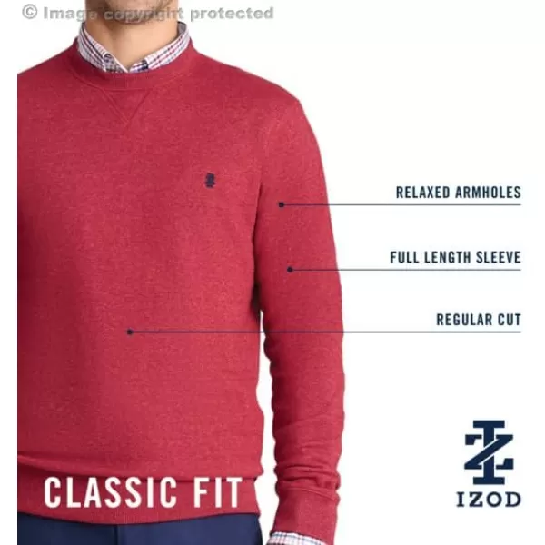 IZOD Men's Advantage Performance Crewneck Fleece Pullover Sweatshirt