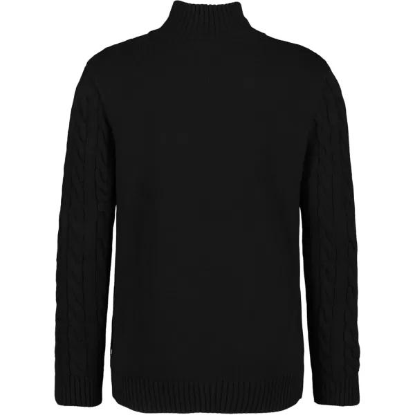 imageIZOD Boys Quarter Zip Pullover SweaterBlack Cable