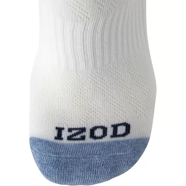 imageIZOD Mens Athletic Socks  Performance Cushion Quarter Socks 10 or 12 PackAll White