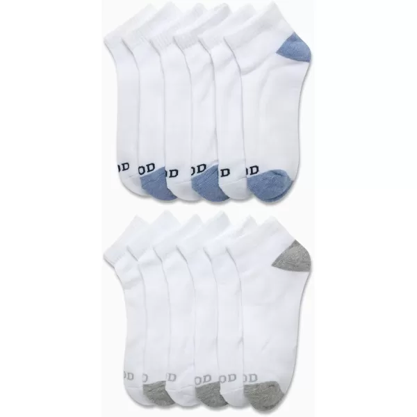 imageIZOD Mens Athletic Socks  Performance Cushion Quarter Socks 10 or 12 PackAll White