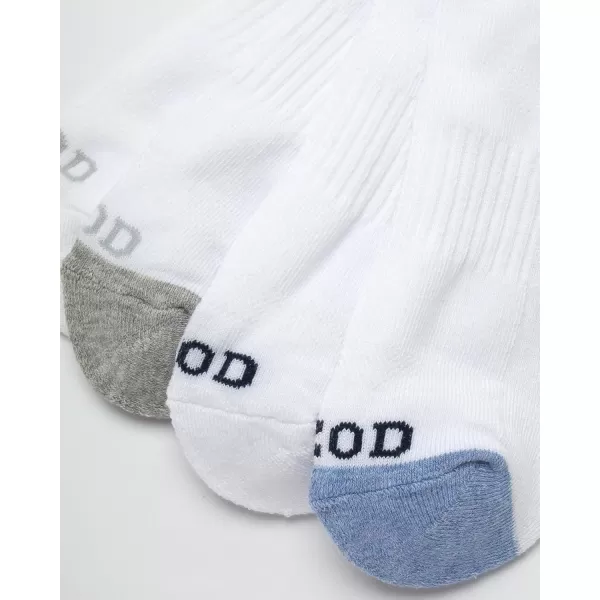imageIZOD Mens Athletic Socks  Performance Cushion Quarter Socks 10 or 12 PackAll White