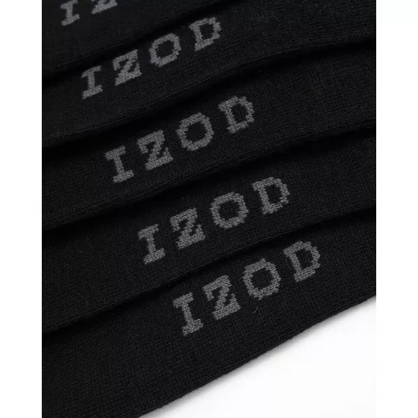 imageIZOD Mens Dress Socks  7 Pack Lightweight Stretch Stay Up Cuff MidCalf Crew Socks  Dress Socks for Men 6125Black