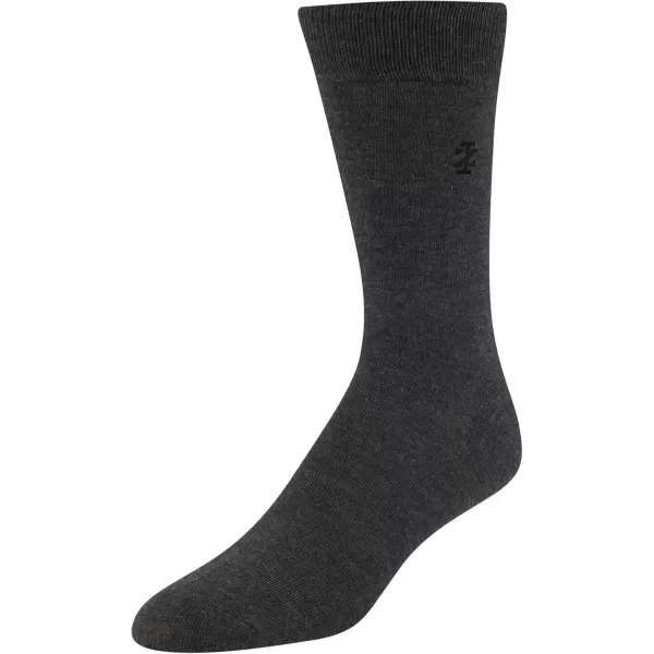 imageIZOD Mens Dress Socks  7 Pack Lightweight Stretch Stay Up Cuff MidCalf Crew Socks  Dress Socks for Men 6125Black Grey