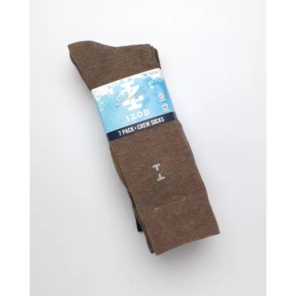 imageIZOD Mens Dress Socks  7 Pack Lightweight Stretch Stay Up Cuff MidCalf Crew Socks  Dress Socks for Men 6125Blue Assorted
