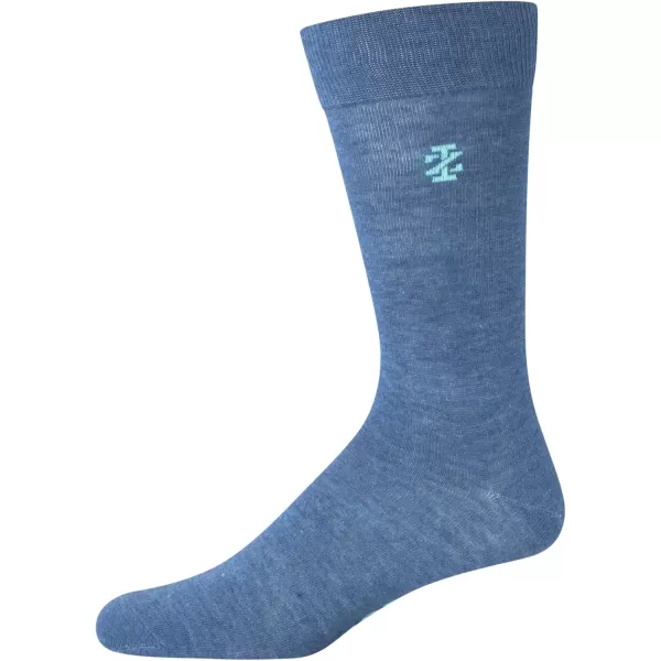 imageIZOD Mens Dress Socks  7 Pack Lightweight Stretch Stay Up Cuff MidCalf Crew Socks  Dress Socks for Men 6125Blue Heather