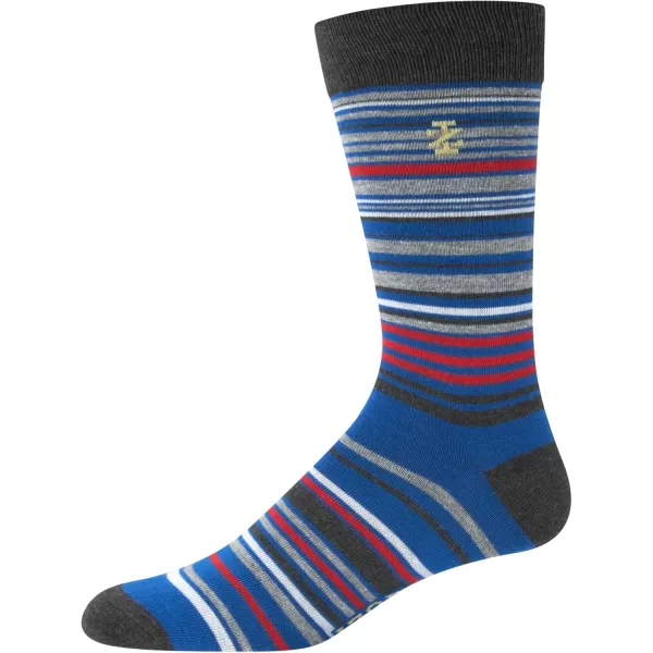 imageIZOD Mens Dress Socks  7 Pack Lightweight Stretch Stay Up Cuff MidCalf Crew Socks  Dress Socks for Men 6125BlueGrey Multi