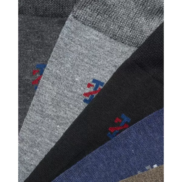 imageIZOD Mens Dress Socks  7 Pack Lightweight Stretch Stay Up Cuff MidCalf Crew Socks  Dress Socks for Men 6125BrownGreyBlack