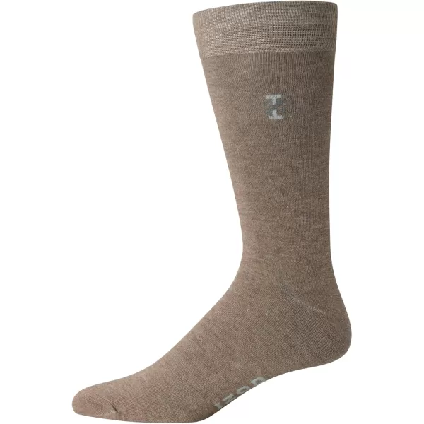 imageIZOD Mens Dress Socks  7 Pack Lightweight Stretch Stay Up Cuff MidCalf Crew Socks  Dress Socks for Men 6125BrownGreyBlack