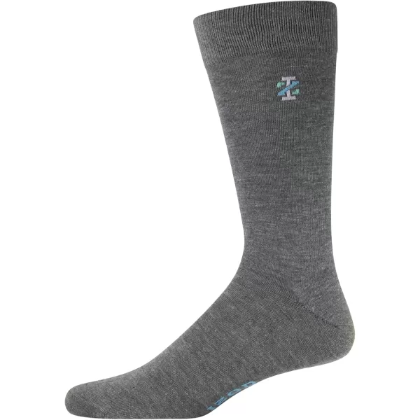 imageIZOD Mens Dress Socks  7 Pack Lightweight Stretch Stay Up Cuff MidCalf Crew Socks  Dress Socks for Men 6125DenimGrey