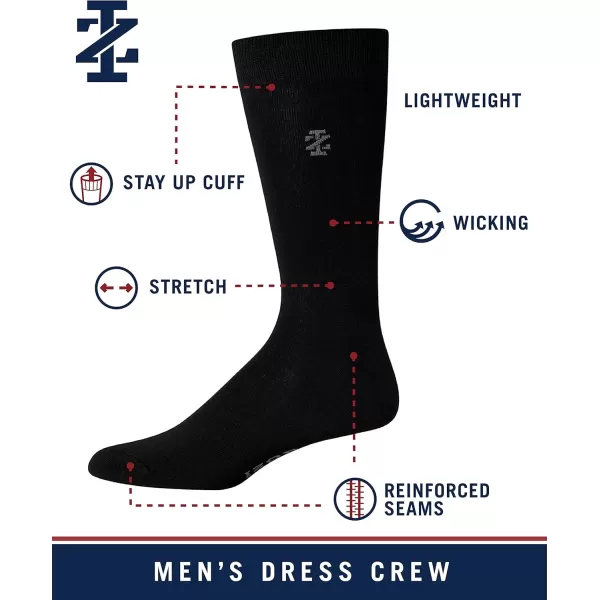 imageIZOD Mens Dress Socks  7 Pack Lightweight Stretch Stay Up Cuff MidCalf Crew Socks  Dress Socks for Men 6125DenimGrey