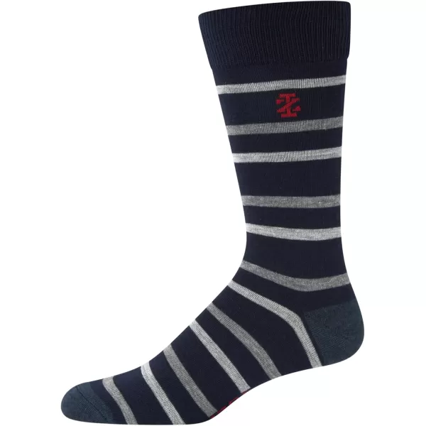 imageIZOD Mens Dress Socks  7 Pack Lightweight Stretch Stay Up Cuff MidCalf Crew Socks  Dress Socks for Men 6125GreyBlue Heather