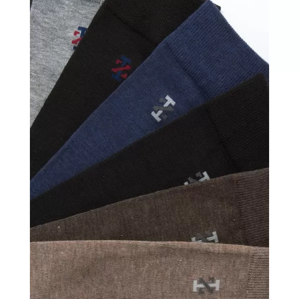 imageIZOD Mens Dress Socks  7 Pack Lightweight Stretch Stay Up Cuff MidCalf Crew Socks  Dress Socks for Men 6125Heather Assorted