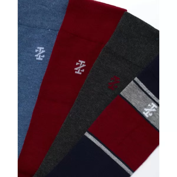imageIZOD Mens Dress Socks  7 Pack Lightweight Stretch Stay Up Cuff MidCalf Crew Socks  Dress Socks for Men 6125Navy Assorted
