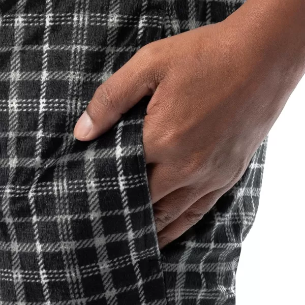 imageIZOD Mens Lite Touch Fleece Sleep Pajama PantBlack Plaid