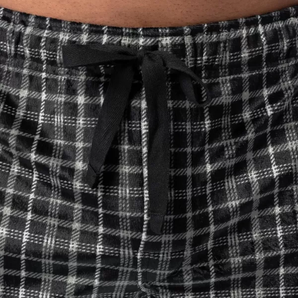 imageIZOD Mens Lite Touch Fleece Sleep Pajama PantBlack Plaid