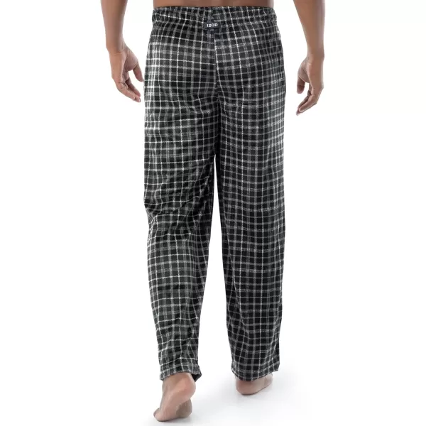 imageIZOD Mens Lite Touch Fleece Sleep Pajama PantBlack Plaid