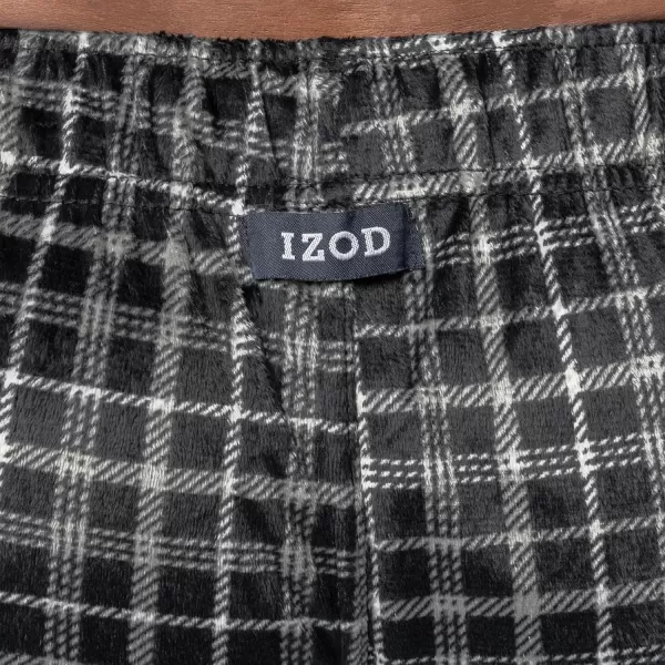imageIZOD Mens Lite Touch Fleece Sleep Pajama PantBlack Plaid