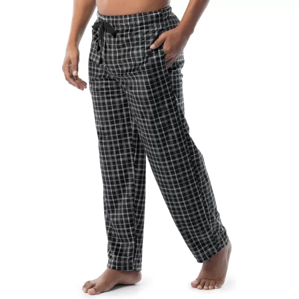 imageIZOD Mens Lite Touch Fleece Sleep Pajama PantBlack Plaid