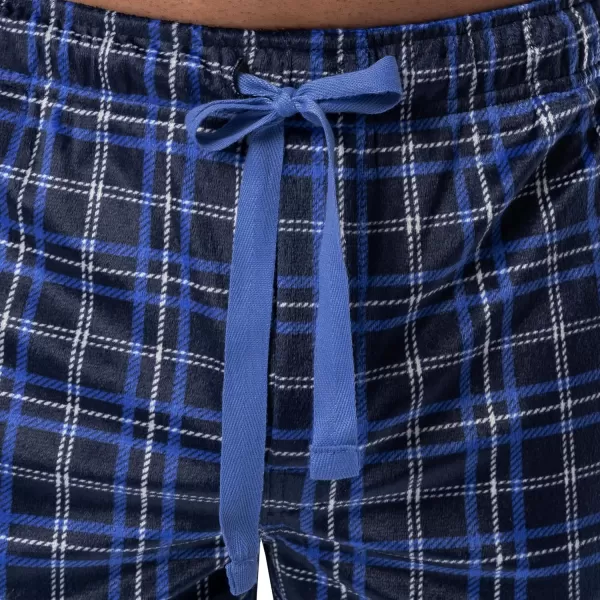 imageIZOD Mens Lite Touch Fleece Sleep Pajama PantNavy Plaid