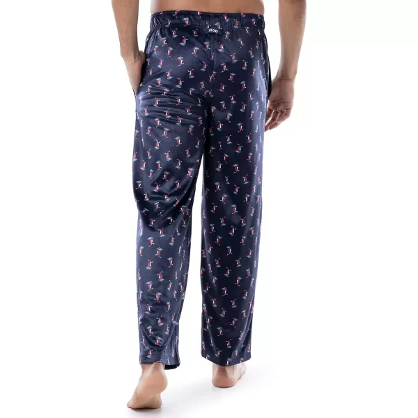 imageIZOD Mens Lite Touch Fleece Sleep Pajama PantNavyBoat
