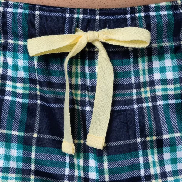 imageIZOD Mens Lite Touch Fleece Sleep Pajama PantNavyGreen Plaid