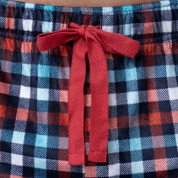 imageIZOD Mens Lite Touch Fleece Sleep Pajama PantNavyRed Check