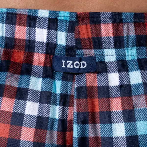 imageIZOD Mens Lite Touch Fleece Sleep Pajama PantNavyRed Check