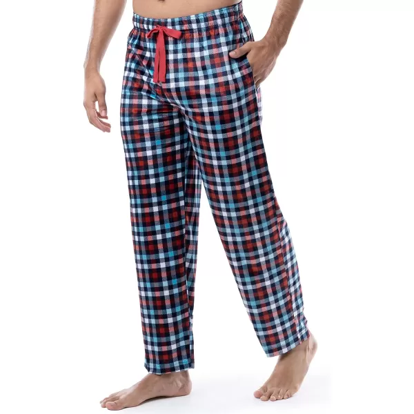 imageIZOD Mens Lite Touch Fleece Sleep Pajama PantNavyRed Check