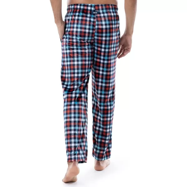 imageIZOD Mens Lite Touch Fleece Sleep Pajama PantNavyRed Check