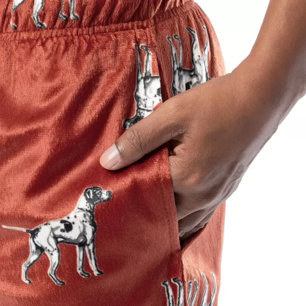 imageIZOD Mens Lite Touch Fleece Sleep Pajama PantRedDogs