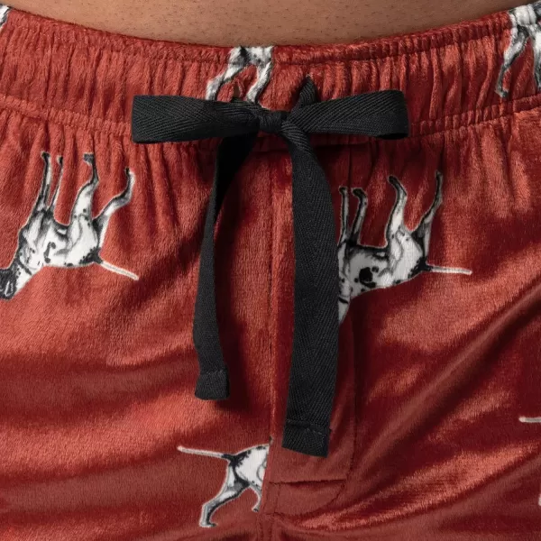 imageIZOD Mens Lite Touch Fleece Sleep Pajama PantRedDogs