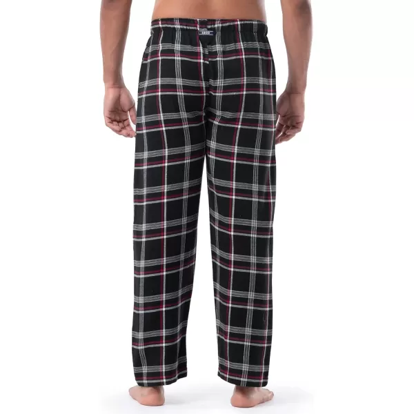 imageIZOD Mens Woven Flannel Sleep PantBlackRedIvory