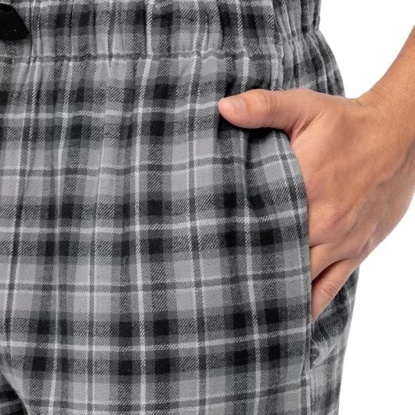 imageIZOD Mens Woven Flannel Sleep PantGrey Plaid