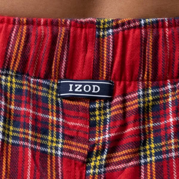 imageIZOD Mens Woven Flannel Sleep PantRed Plaid