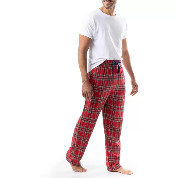 imageIZOD Mens Woven Flannel Sleep PantRed Plaid
