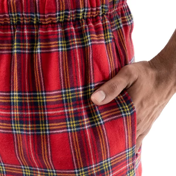 imageIZOD Mens Woven Flannel Sleep PantRed Plaid