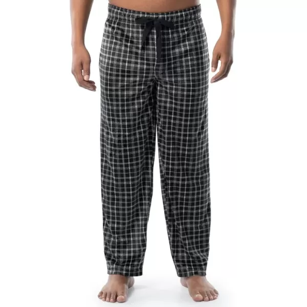 imageIZOD Mens Lite Touch Fleece Sleep Pajama PantBlack Plaid