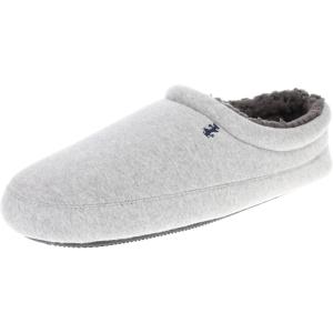 imageIZOD Mens Slipper Jersey Sport Clog with Fleece Lining NavyGreyBlack Size MD to XXL Mens 8 to 13Grey