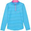imageIZOD Womens 14 Zip Pullover Performance Stretch Long Sleeve Golf RunningAzure Blue