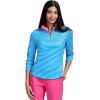 imageIZOD Womens 14 Zip Pullover Performance Stretch Long Sleeve Golf RunningAzure Blue