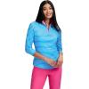 imageIZOD Womens 14 Zip Pullover Performance Stretch Long Sleeve Golf RunningAzure Blue