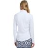 imageIZOD Womens 14 Zip Pullover Performance Stretch Long Sleeve Golf RunningBright White