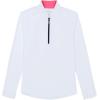 imageIZOD Womens 14 Zip Pullover Performance Stretch Long Sleeve Golf RunningBright White
