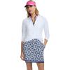 imageIZOD Womens 14 Zip Pullover Performance Stretch Long Sleeve Golf RunningBright White