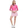 imageIZOD Womens 14 Zip Pullover Performance Stretch Long Sleeve Golf RunningHot Pink